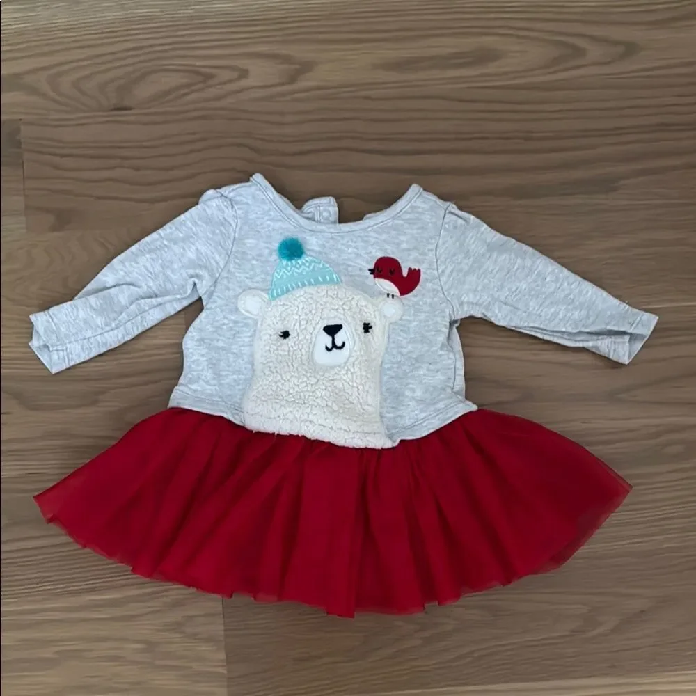 Gymboree Gray and Red Baby dress